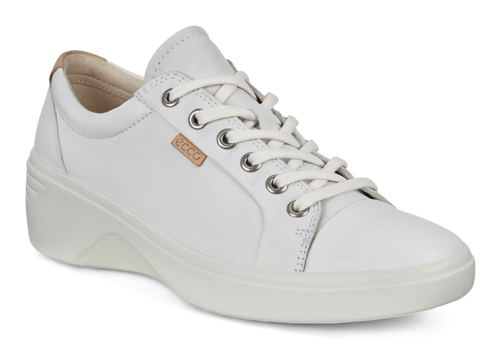 Tenis Mujer - ECCO Soft 7 Wedge - Blancos - CYO832179